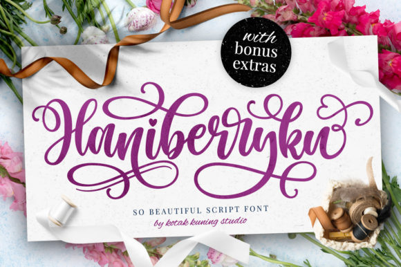 Haniberryku: A Script Font for Elegant Design