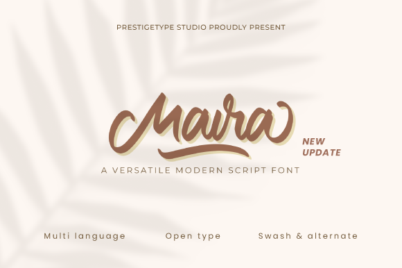 Maira: A Script Font for Elegant Design