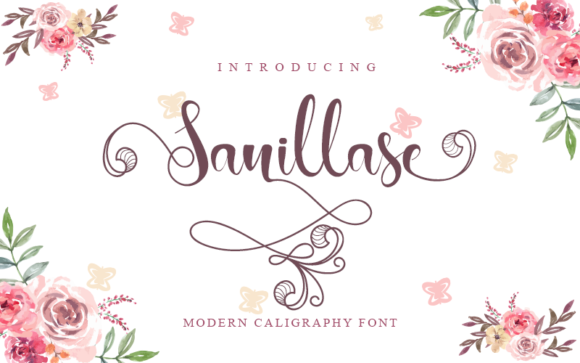 Sanillase Font: Elegant Script for Creative Makers
