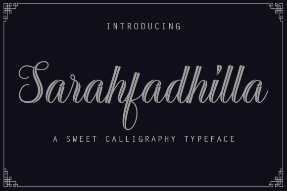 Sarahfadhilla Font for Web Design