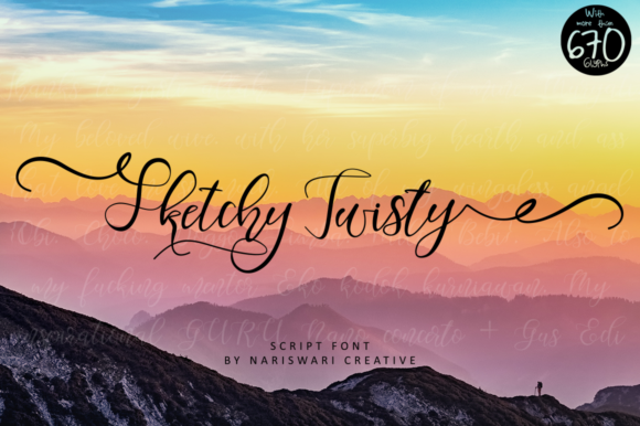 Sketchy Twisty Font for Web Design